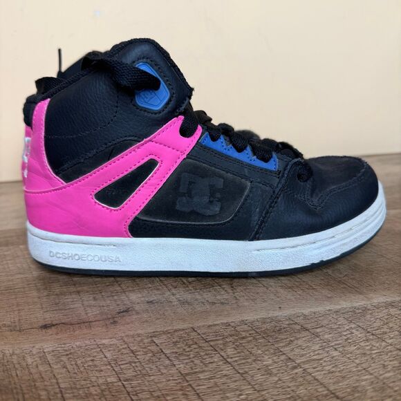 DC Other - DC shoes girls rebound size 4 youth sneakers pink black blue